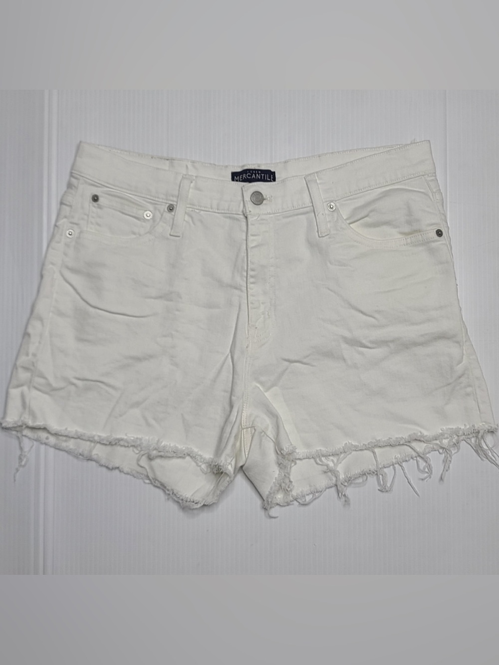 J Crew, Mercantile Denim Shorts, Raw Hem, High Rise, Size 31